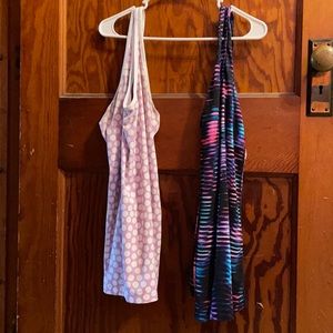 Left is Nike size small. Back is breathable. Right xersion size small.